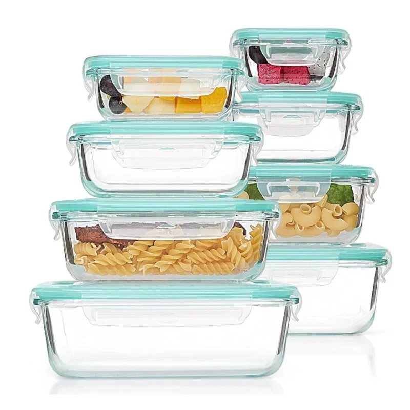 Meal Prep Boxen Glas - Borosilicate Glass Lunch Box Airtight Leakproof