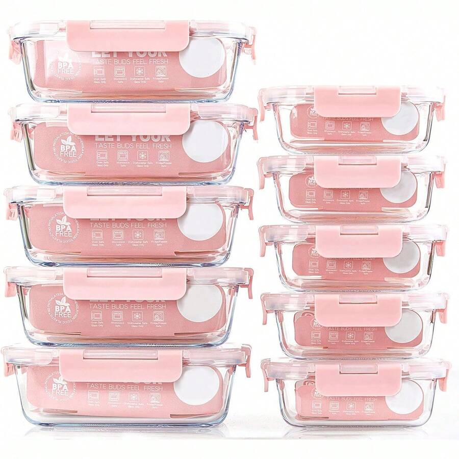 Meal Prep Boxen Glas - 10 Pack Glass Meal Prep Containers,