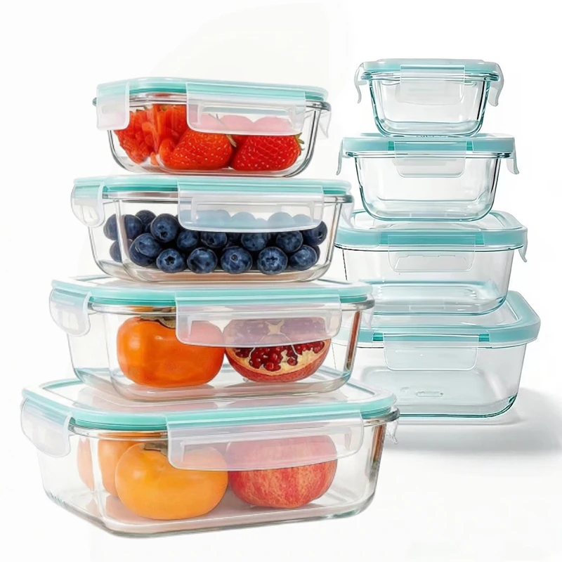 Meal Prep Boxen Glas - Borosilicate Glass Lunch Box Airtight Leakproof