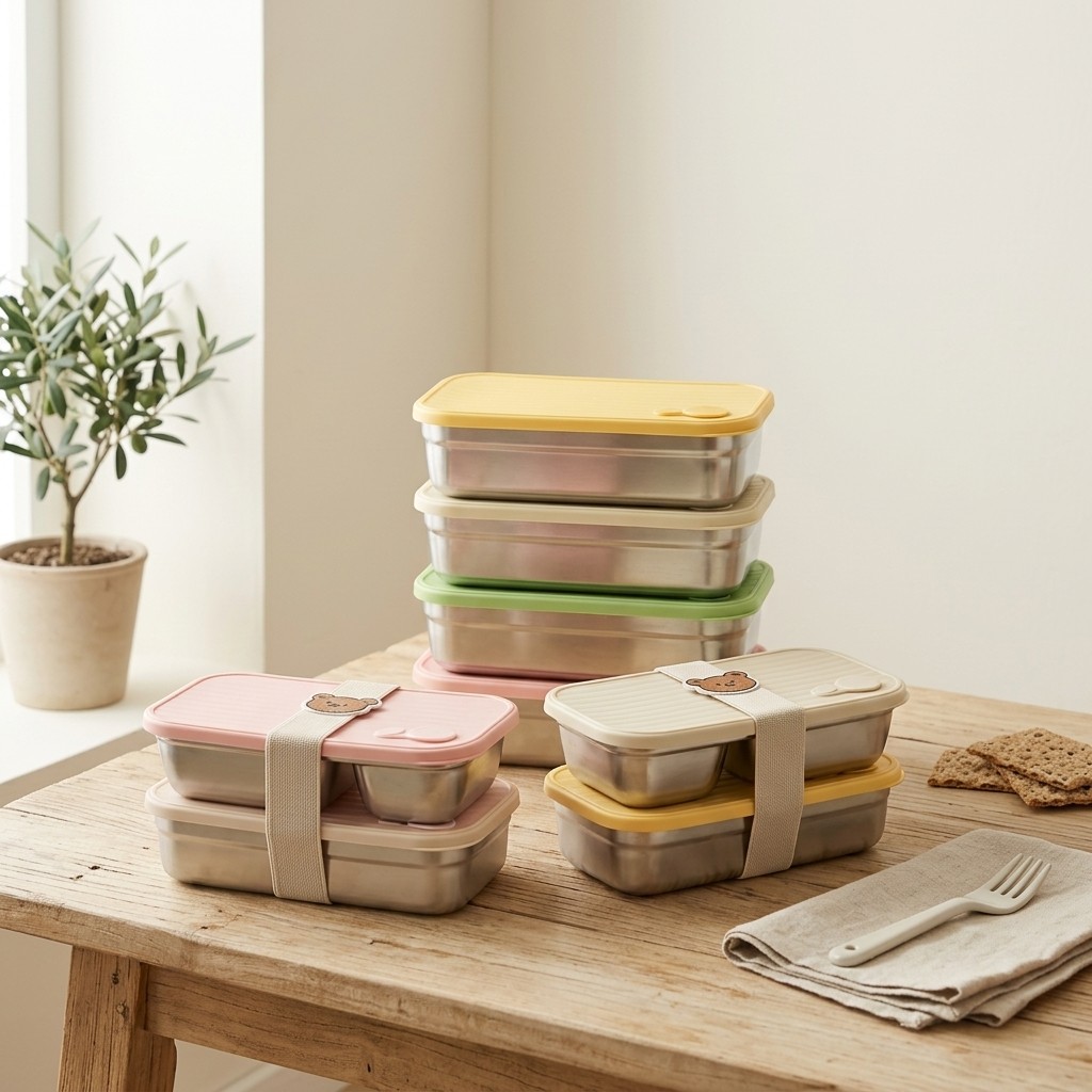 Meal Prep Kinder - 304 Stainless Steel Bento Lunch Box