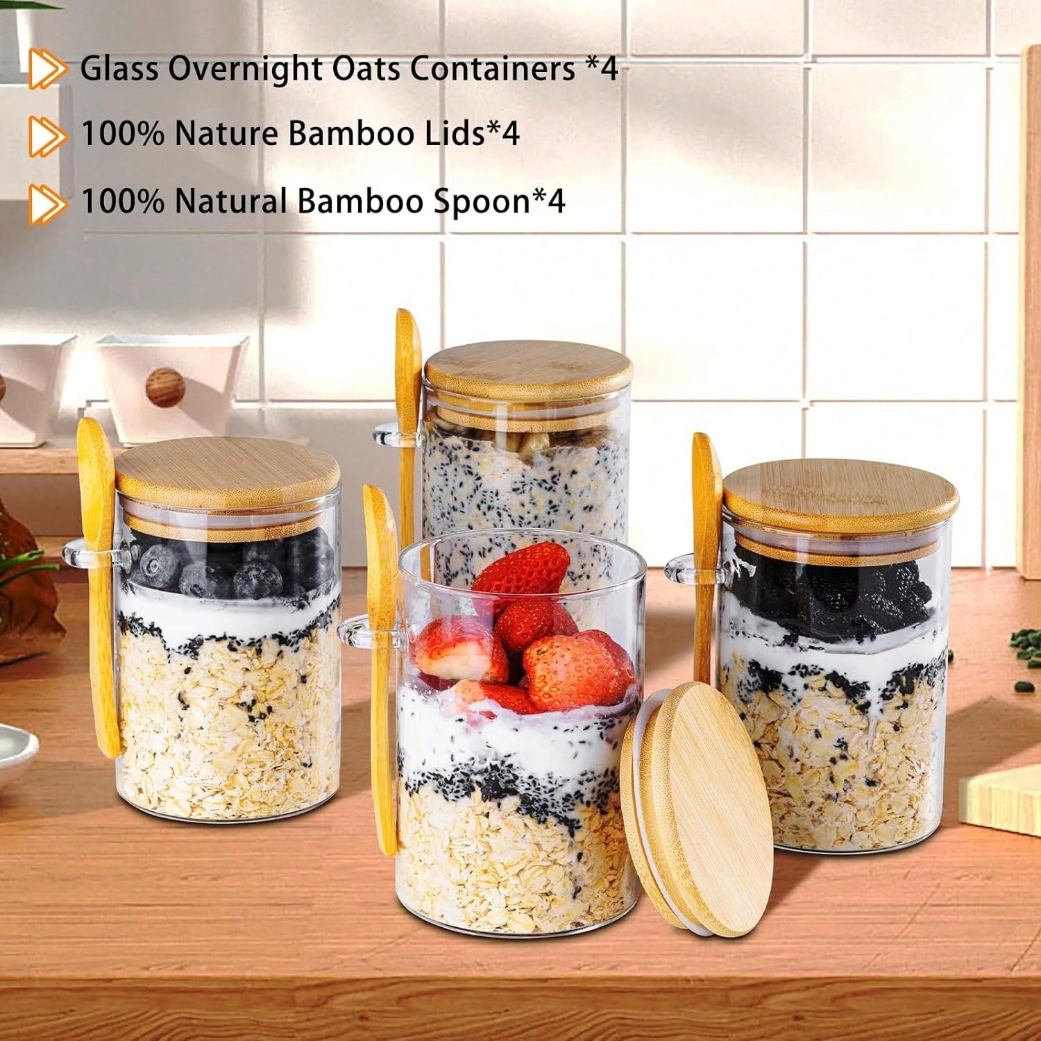 Tyrixma 16oz Glass Meal Prep C - Meal Prep Oatmeal ulasan dan harga