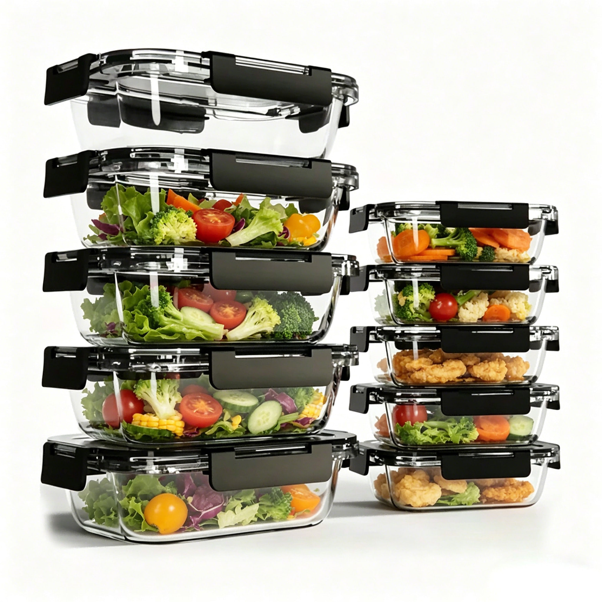 10 Pack Glass Meal Prep Contai - Meal Prep Boxen Glas ulasan dan harga
