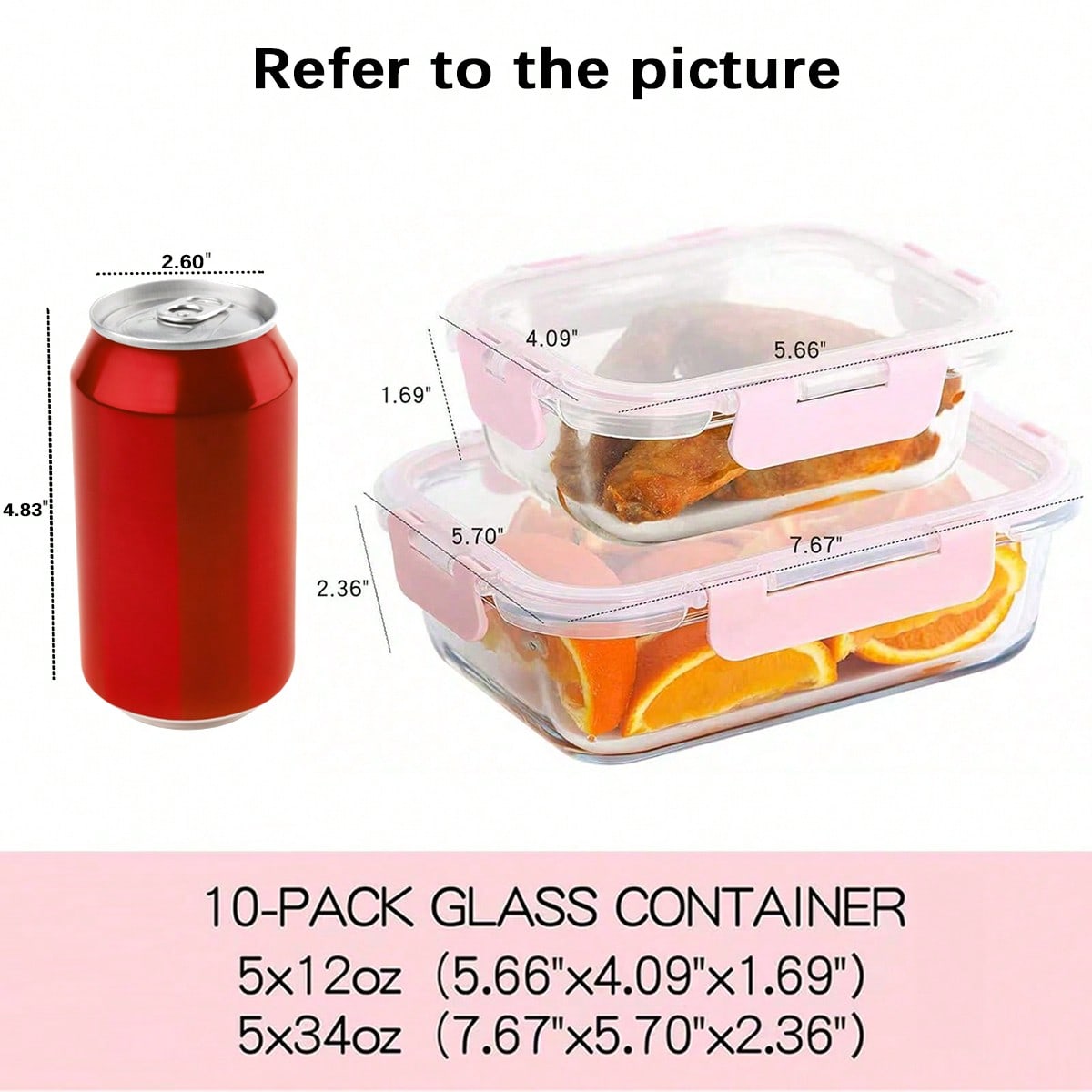 10 Pack Glass Meal Prep Contai - Meal Prep Boxen Glas ulasan dan harga