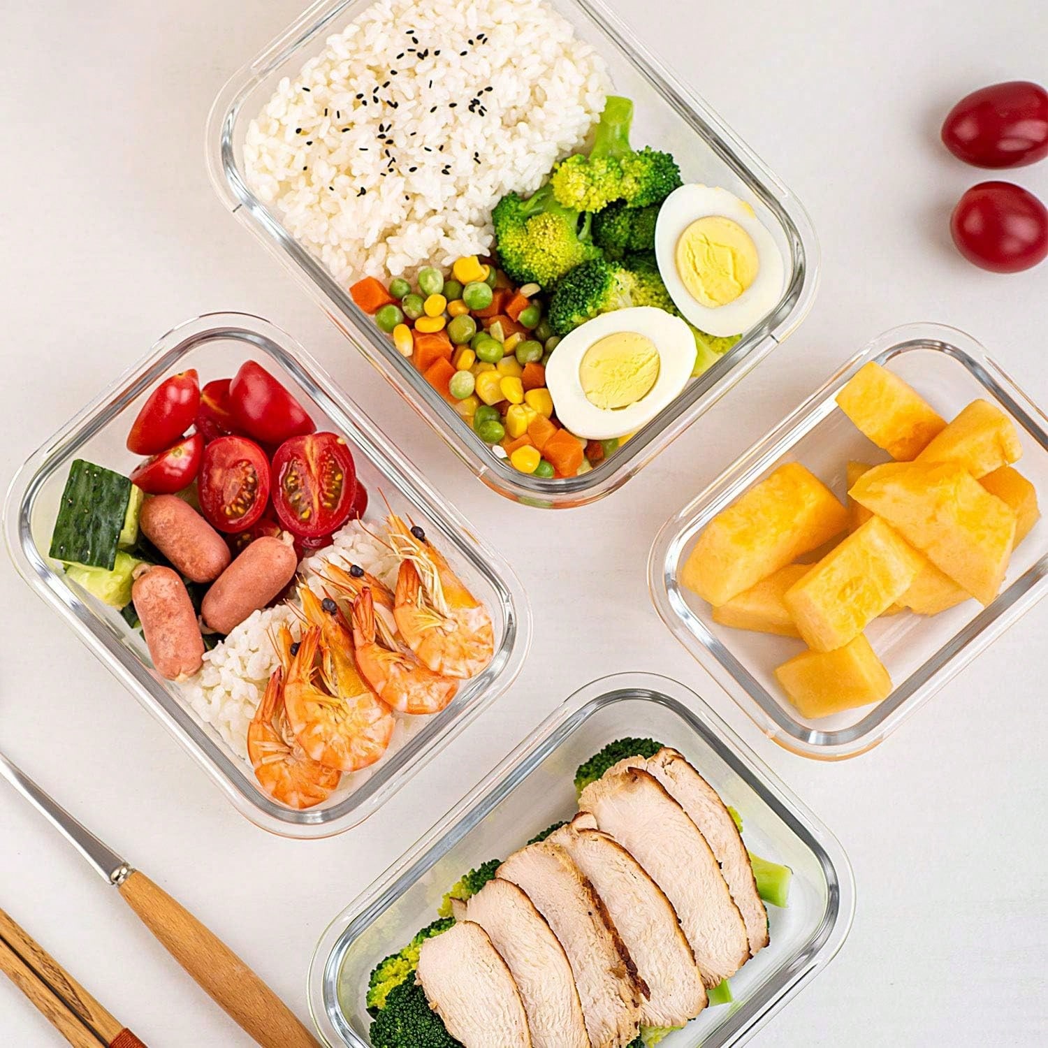 10 Pack Glass Meal Prep Contai - Meal Prep Boxen Glas ulasan dan harga