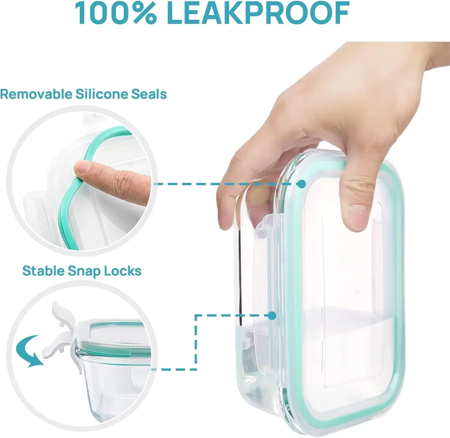 Borosilicate Glass Lunch Box A - Meal Prep Boxen Glas ulasan dan harga