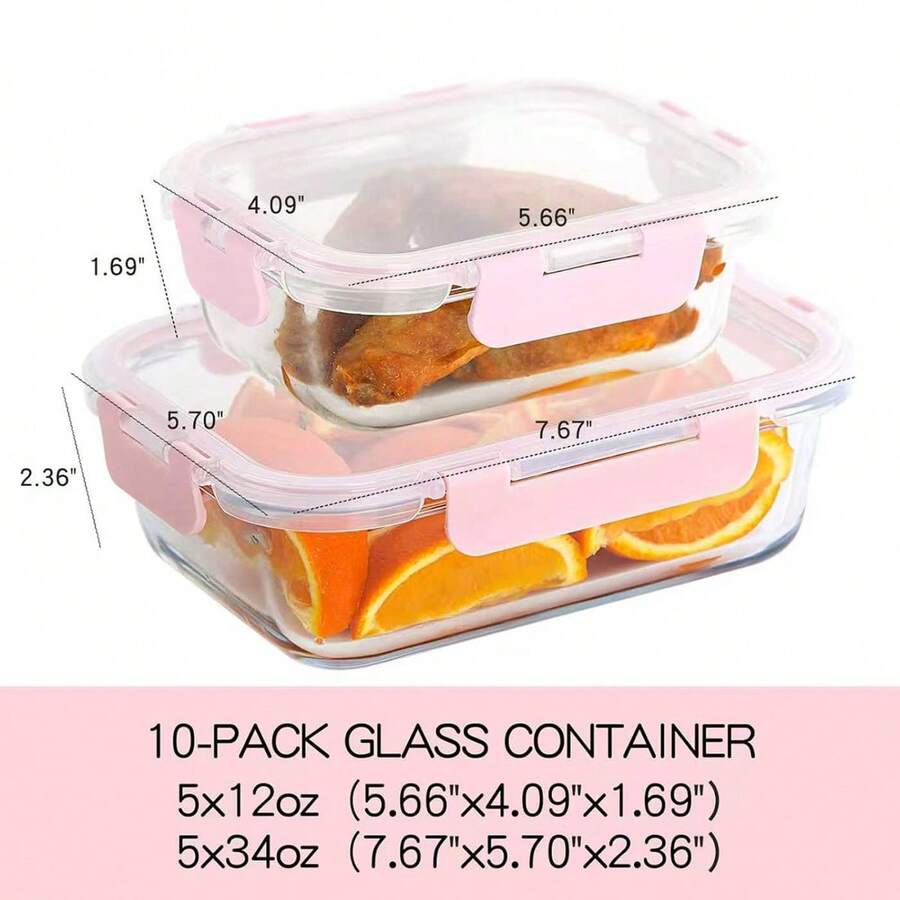 10 Pack Glass Meal Prep Contai - Meal Prep Boxen Glas ulasan dan harga