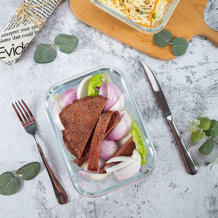 10 Pack Glass Meal Prep Contai - Meal Prep Boxen Glas ulasan dan harga