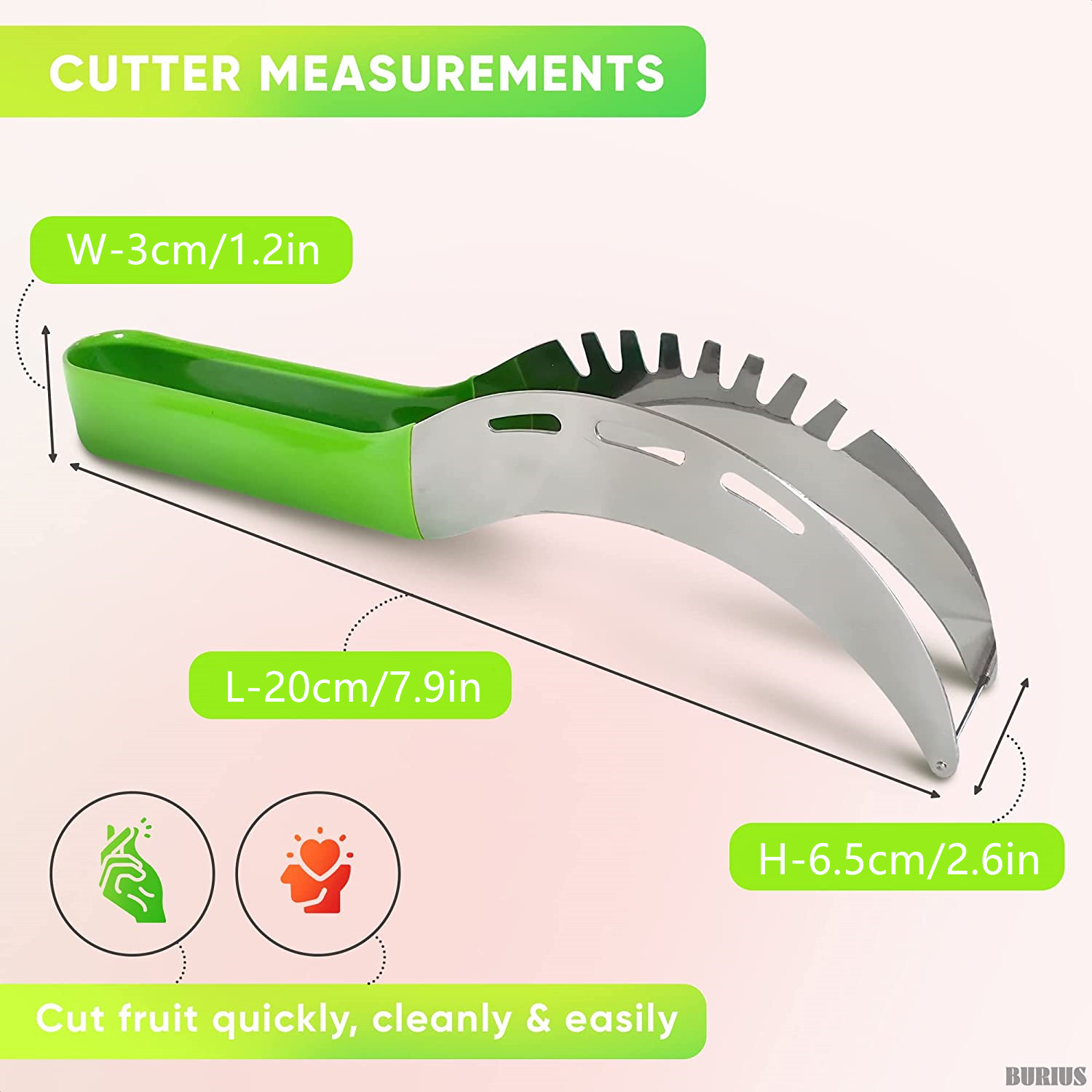 Stainless Watermelon Slicer Cu - Pineapple Corer Slicer ulasan dan harga