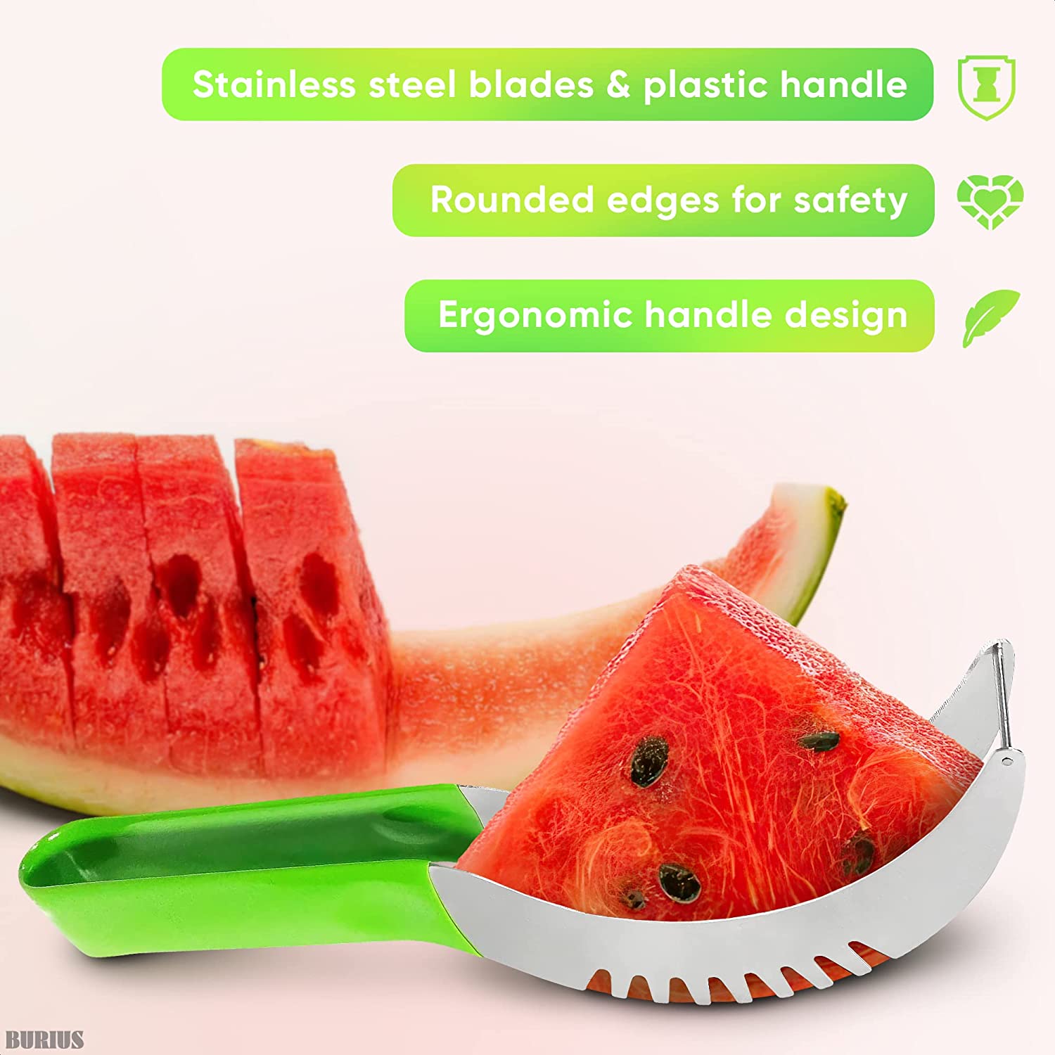 Stainless Watermelon Slicer Cu - Pineapple Corer Slicer ulasan dan harga
