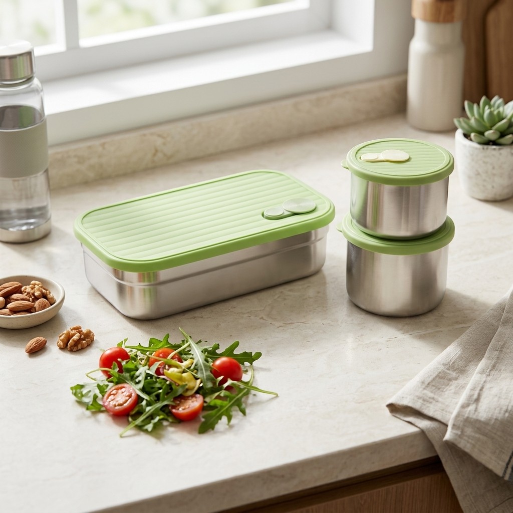 Microwave Safe 304 Stainless S - Meal Prep Kinder ulasan dan harga