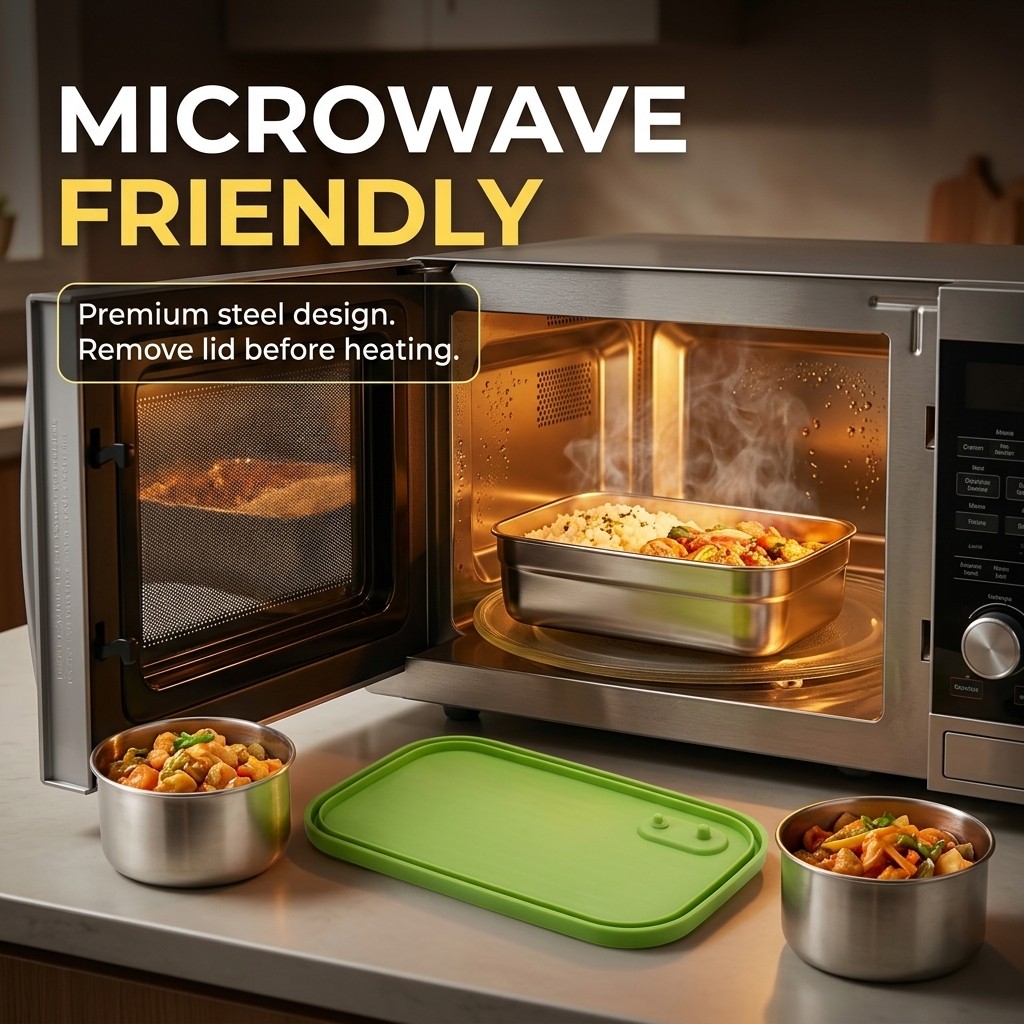 Microwave Safe 304 Stainless S - Meal Prep Kinder ulasan dan harga