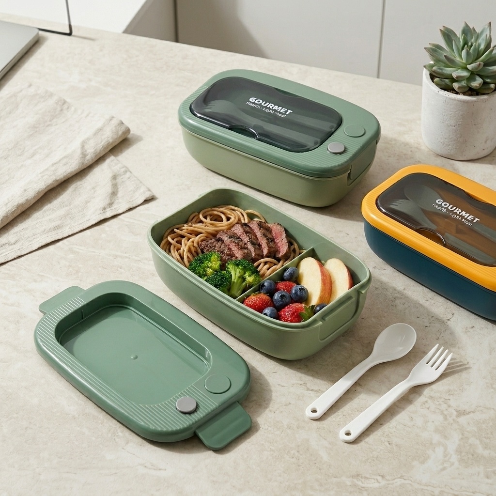 Microwavable Plastic Bento Box - Meal Prep Kinder ulasan dan harga