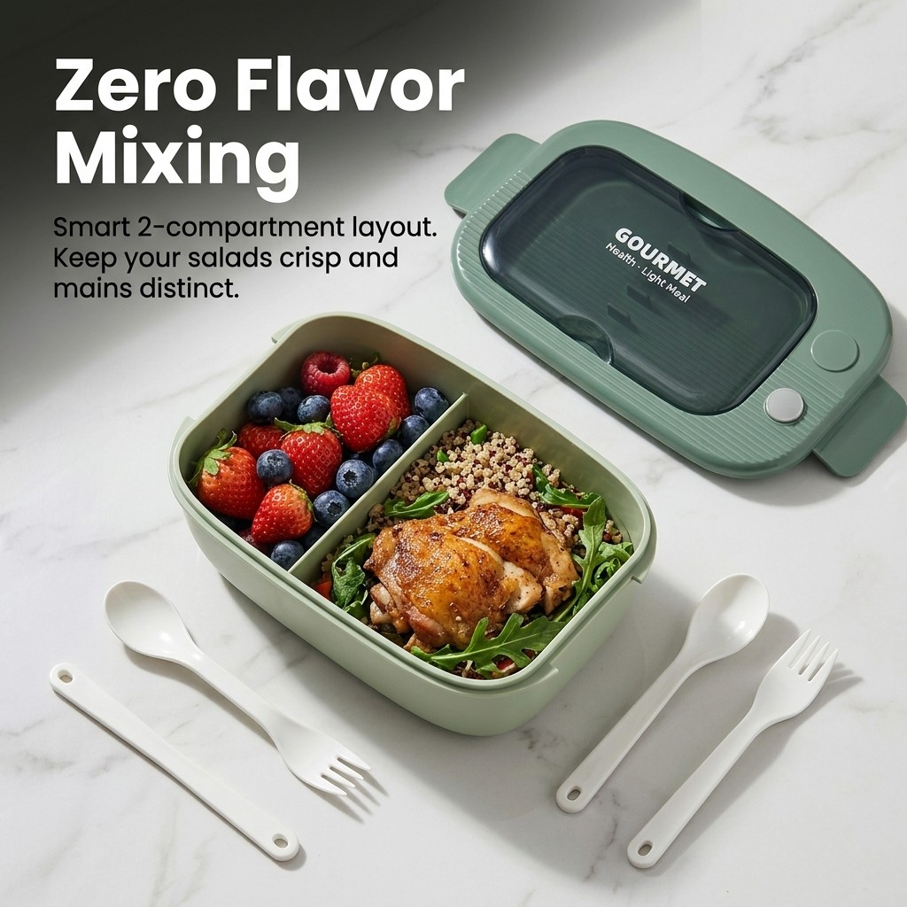 Microwavable Plastic Bento Box - Meal Prep Kinder ulasan dan harga