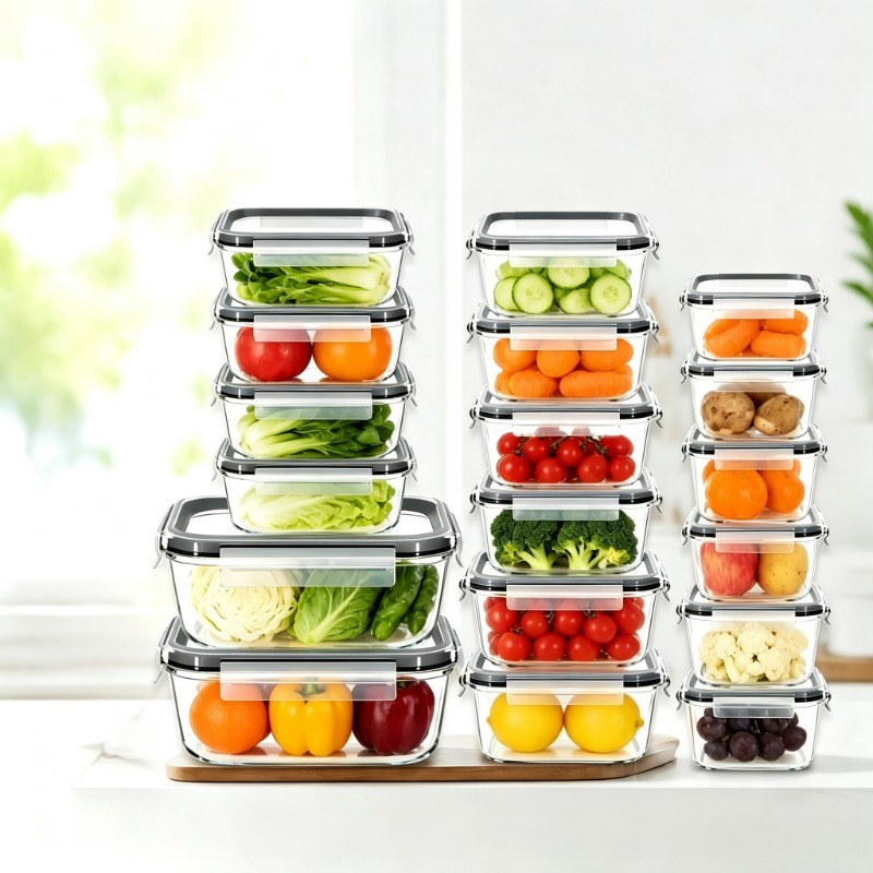 18‑Pack Glass Food Storage Con - Meal Prep Boxen Glas ulasan dan harga