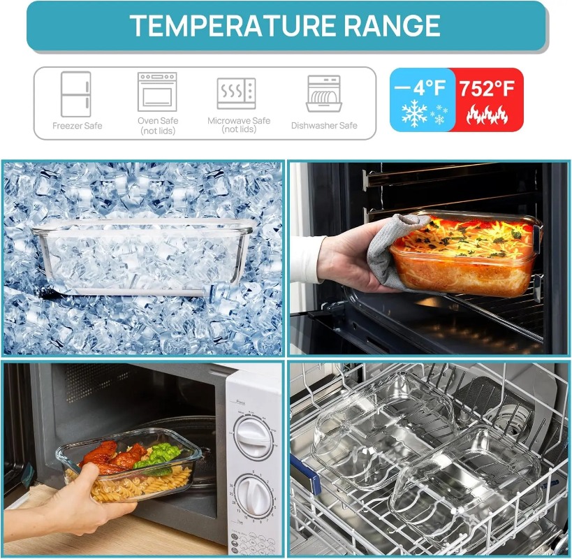 18‑Pack Glass Food Storage Con - Meal Prep Boxen Glas ulasan dan harga