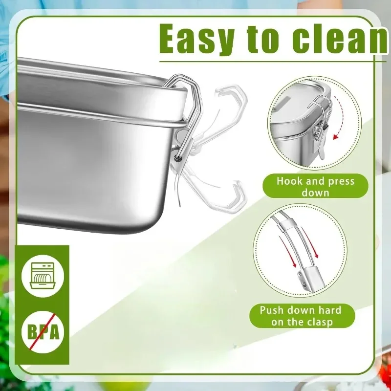 Hot Stainless Steel Lunch Box  - Meal Prep Kinder ulasan dan harga