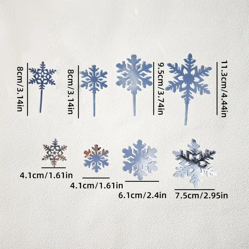 16pcs Snowflake Cupcake Topper - Meal Prep Frozen ulasan dan harga