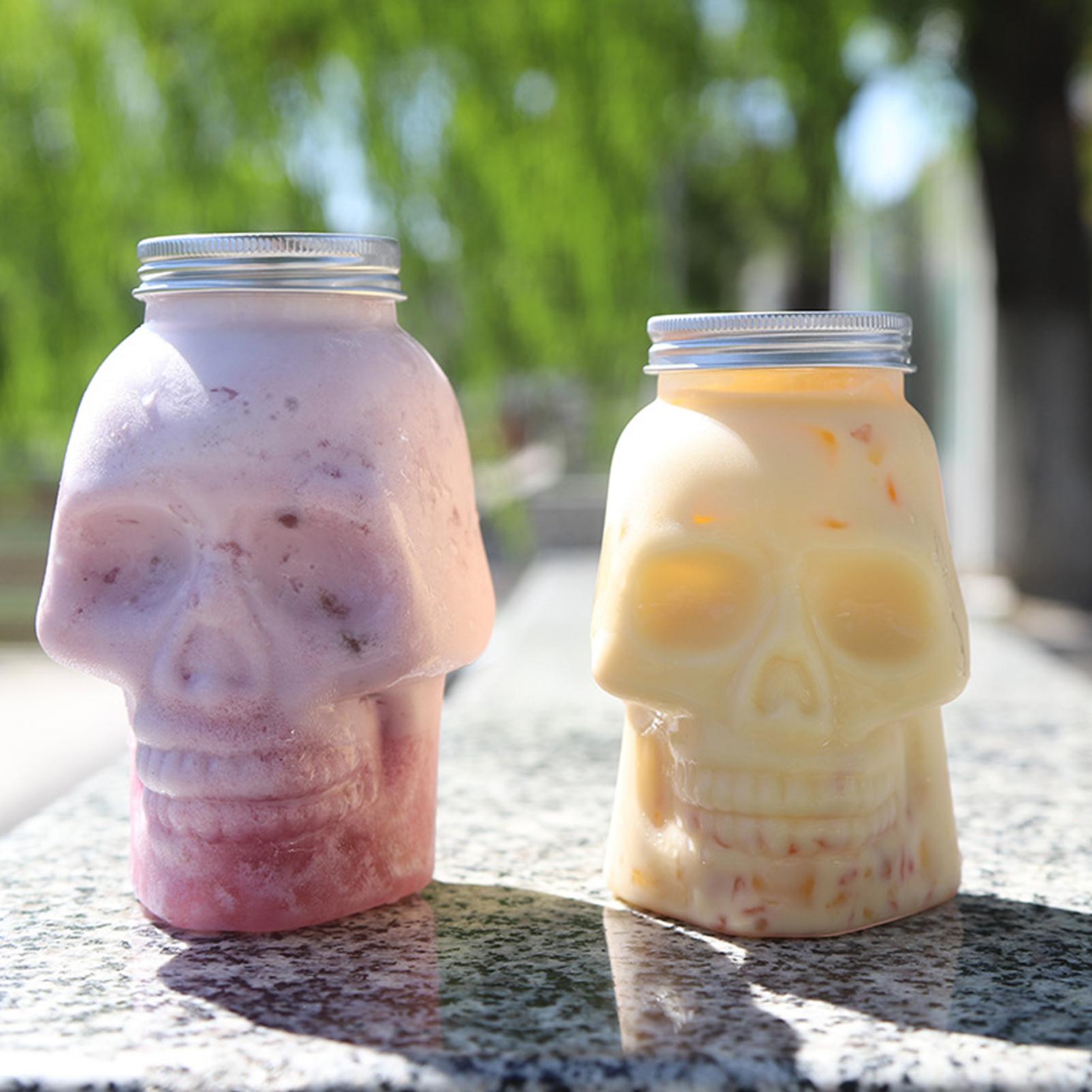 Transparent Skull Jars with Li - Meal Prep Kinder ulasan dan harga
