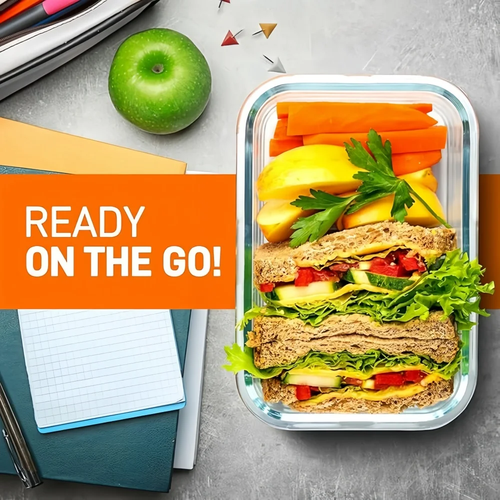 BPA-Free Glass Lunch Box Recta - Meal Prep Boxen Glas ulasan dan harga