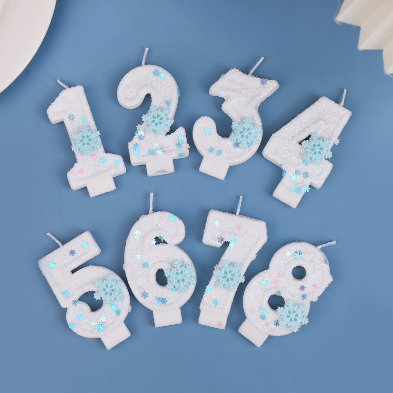 Glitter Snowflake White Number - Meal Prep Frozen ulasan dan harga