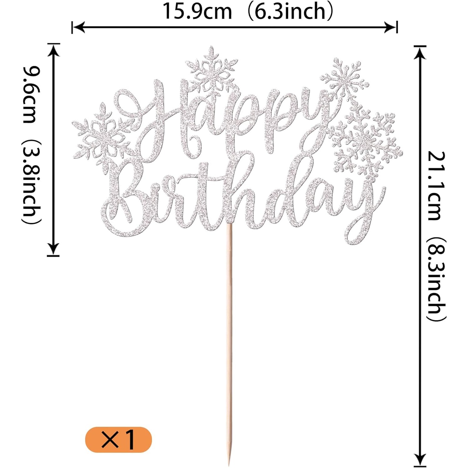 1 Pack Snowflake Happy Birthda - Meal Prep Frozen ulasan dan harga
