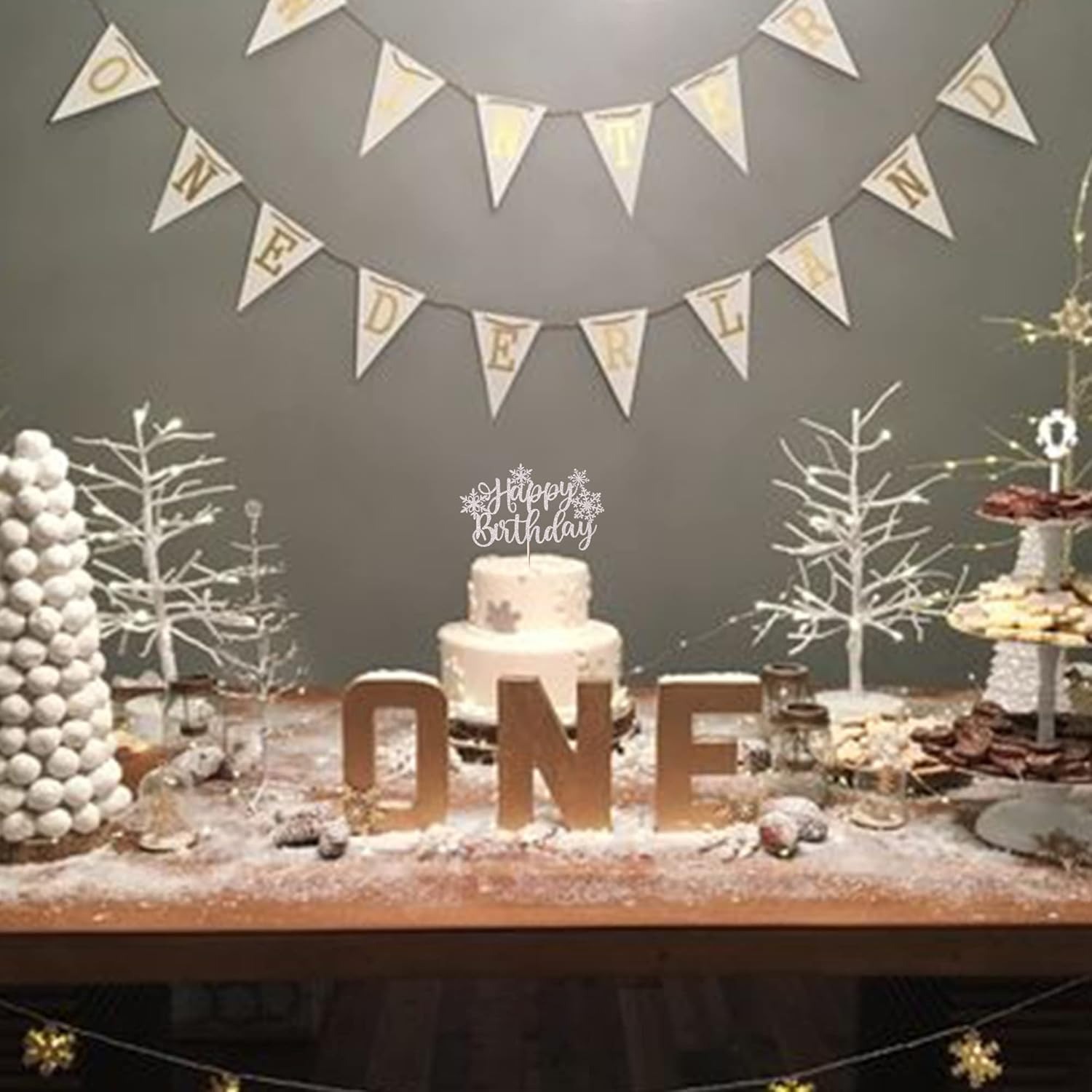 1 Pack Snowflake Happy Birthda - Meal Prep Frozen ulasan dan harga