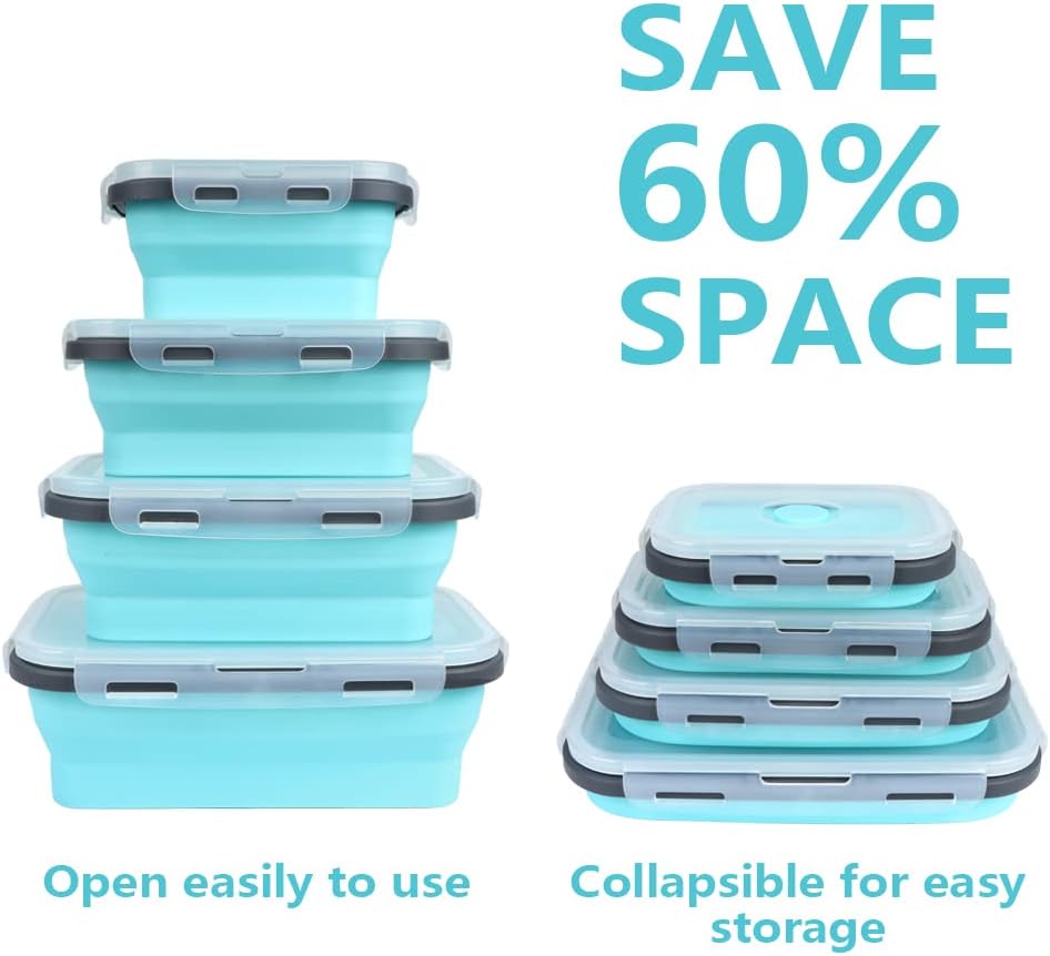4PS Collapsible Food Storage C - Meal Prep Oatmeal ulasan dan harga