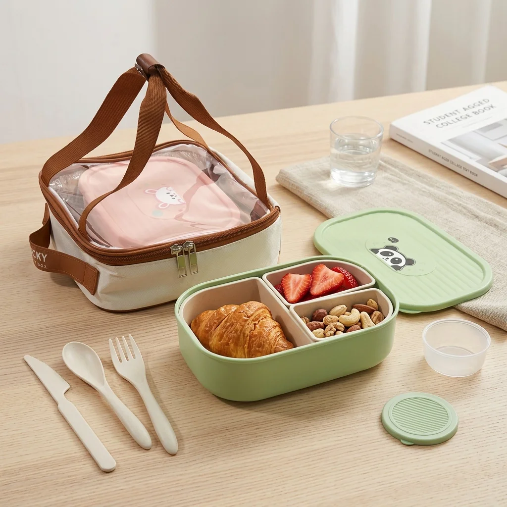 Kids Bento Lunch Box with Lid  - Meal Prep Kinder ulasan dan harga