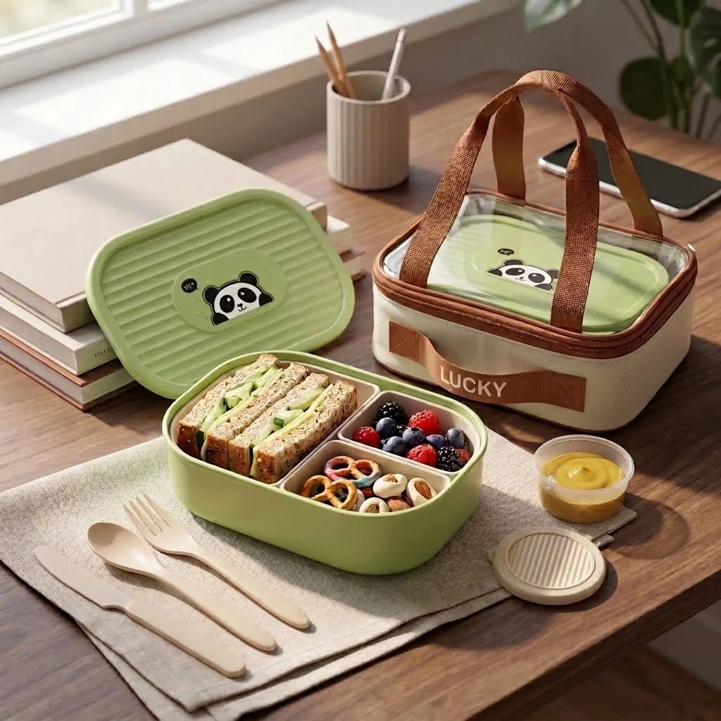 Kids Bento Lunch Box with Lid  - Meal Prep Kinder ulasan dan harga