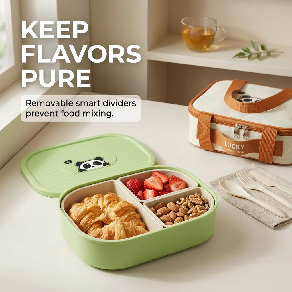 Kids Bento Lunch Box with Lid  - Meal Prep Kinder ulasan dan harga