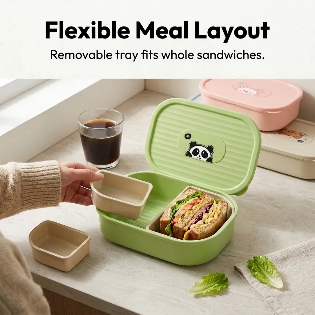 Kids Bento Lunch Box with Lid  - Meal Prep Kinder ulasan dan harga