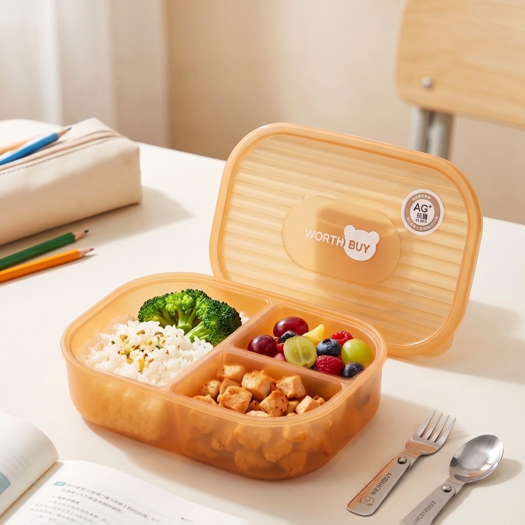 Japanese Plastic Bento Box Kid - Meal Prep Kinder ulasan dan harga