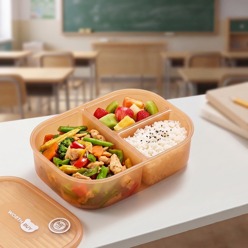 Japanese Plastic Bento Box Kid - Meal Prep Kinder ulasan dan harga