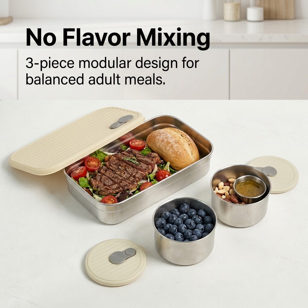 Microwave Safe 304 Stainless S - Meal Prep Kinder ulasan dan harga