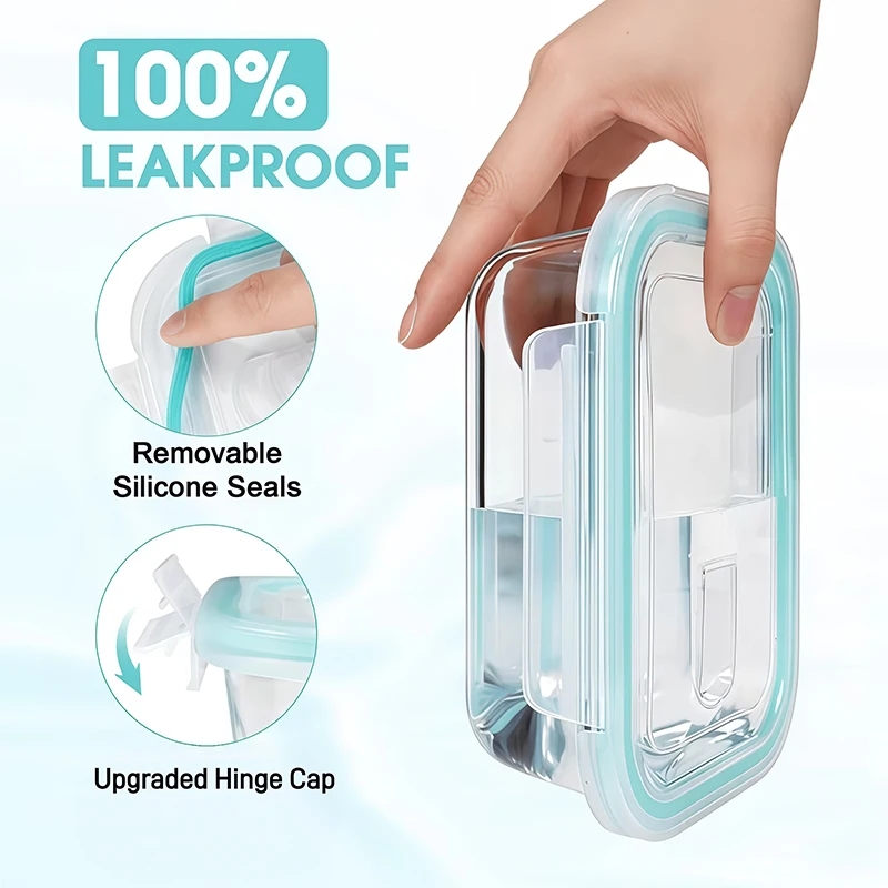 Borosilicate Glass Lunch Box A - Meal Prep Boxen Glas ulasan dan harga
