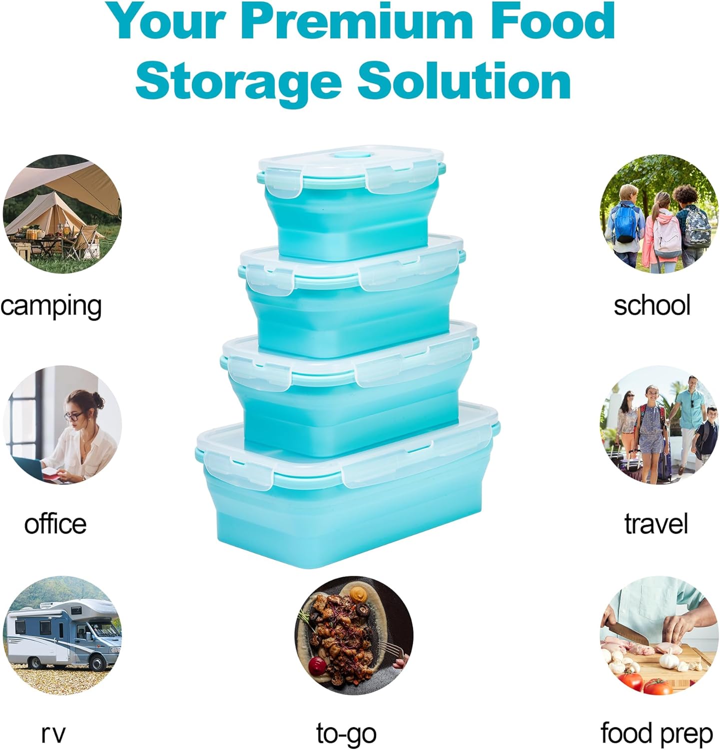 Collapsible Food Storage Conta - Meal Prep Oatmeal ulasan dan harga