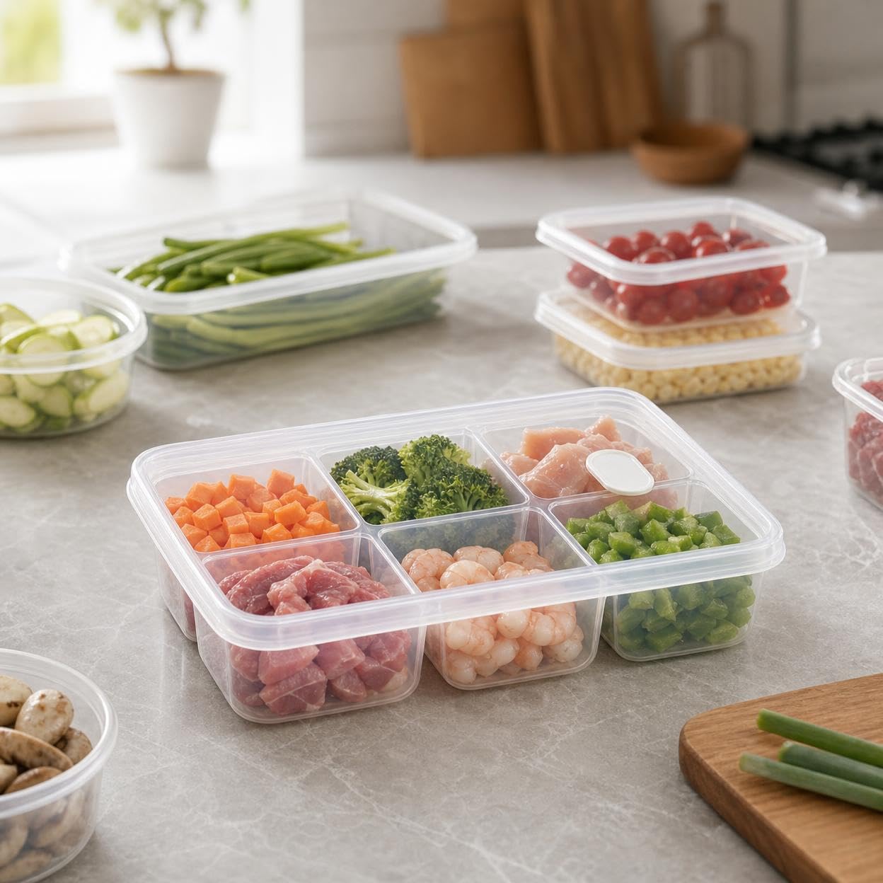 6 Compartment Food Grade Freez - Meal Prep Frozen ulasan dan harga