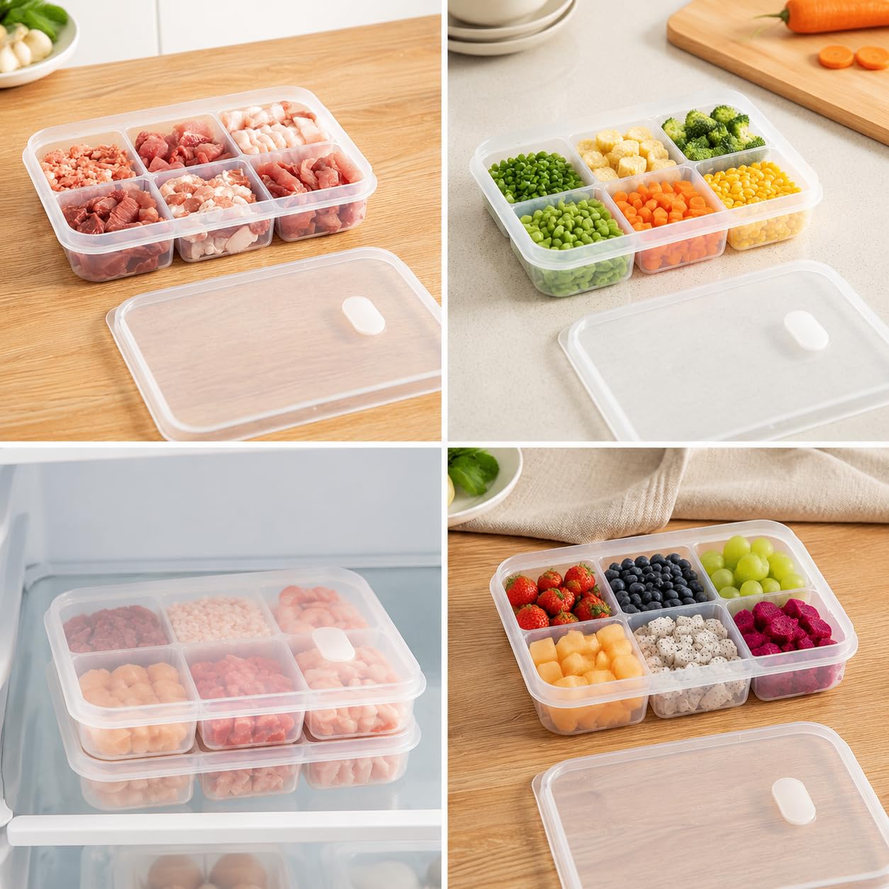 6 Compartment Food Grade Freez - Meal Prep Frozen ulasan dan harga