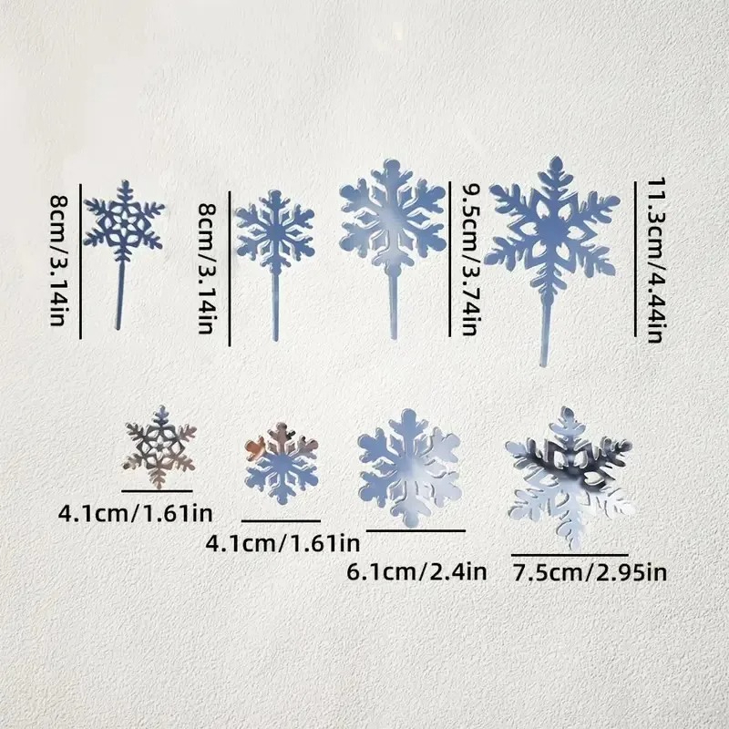 16pcs Snowflake Cupcake Topper - Meal Prep Frozen ulasan dan harga