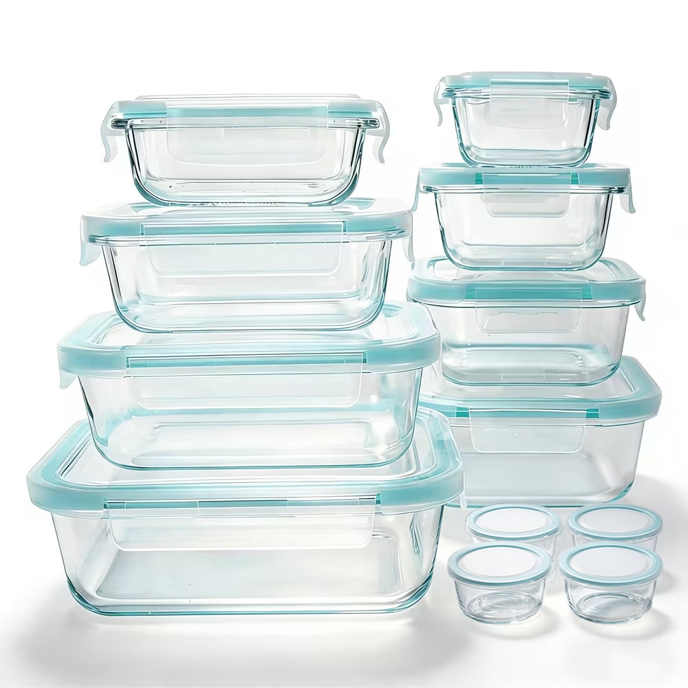 24 Pcs Glass Food Storage Cont - Meal Prep Boxen Glas ulasan dan harga