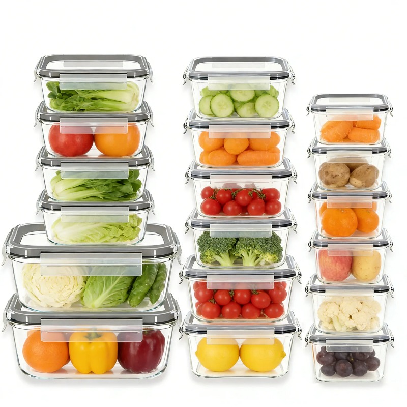 18 Pack Glass Food Storage Con - Meal Prep Boxen Glas ulasan dan harga