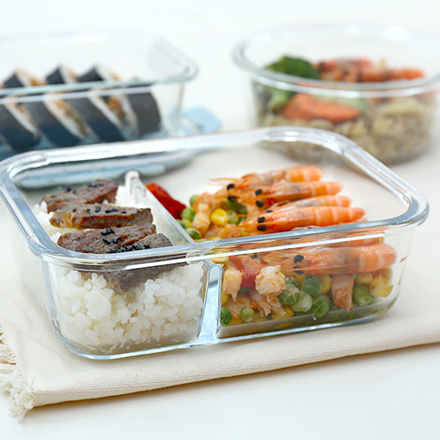 Lunch Box Glass Food Storage C - Meal Prep Boxen Glas ulasan dan harga