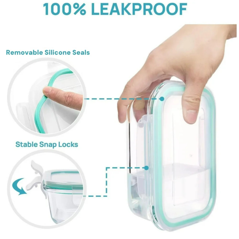 Glass Lunch Box Food Storage C - Meal Prep Boxen Glas ulasan dan harga